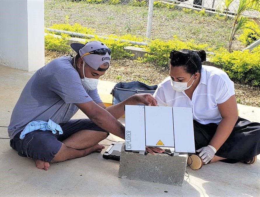 Two portable satellite terminals―credited by TSF―are activated for connectivity in Vava’u. Photo: Feleti Tu’ihalamaka/Tonga MEIDECC