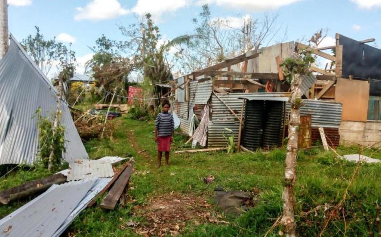 Devastation left by Cyclone Harold on Santo Island, Vanuatu. Photo: Gordon Alick/Save the Children